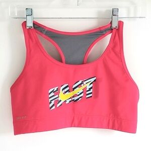 Nike orange sports bra gray lining